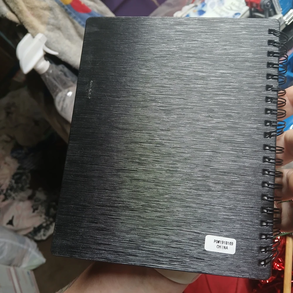 Precision Black Spiral Notebook with Pen - Branded Home Office Planner